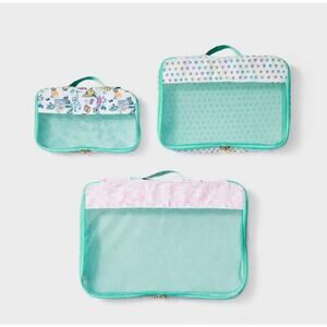 3pc Packing Cube Set White & Teal - Roller Rabbit x Target SOLD OUT